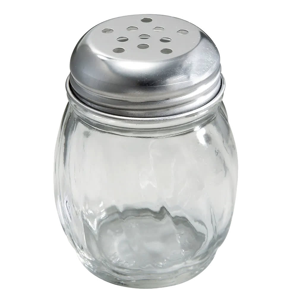 Winco G-107 Glass Cheese Shaker w/ Perforated Top