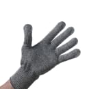 Winco GCRA-M Medium Cut Resistant Glove - Blended Material, Gray w/ Green Wrist Band thumbnail 2