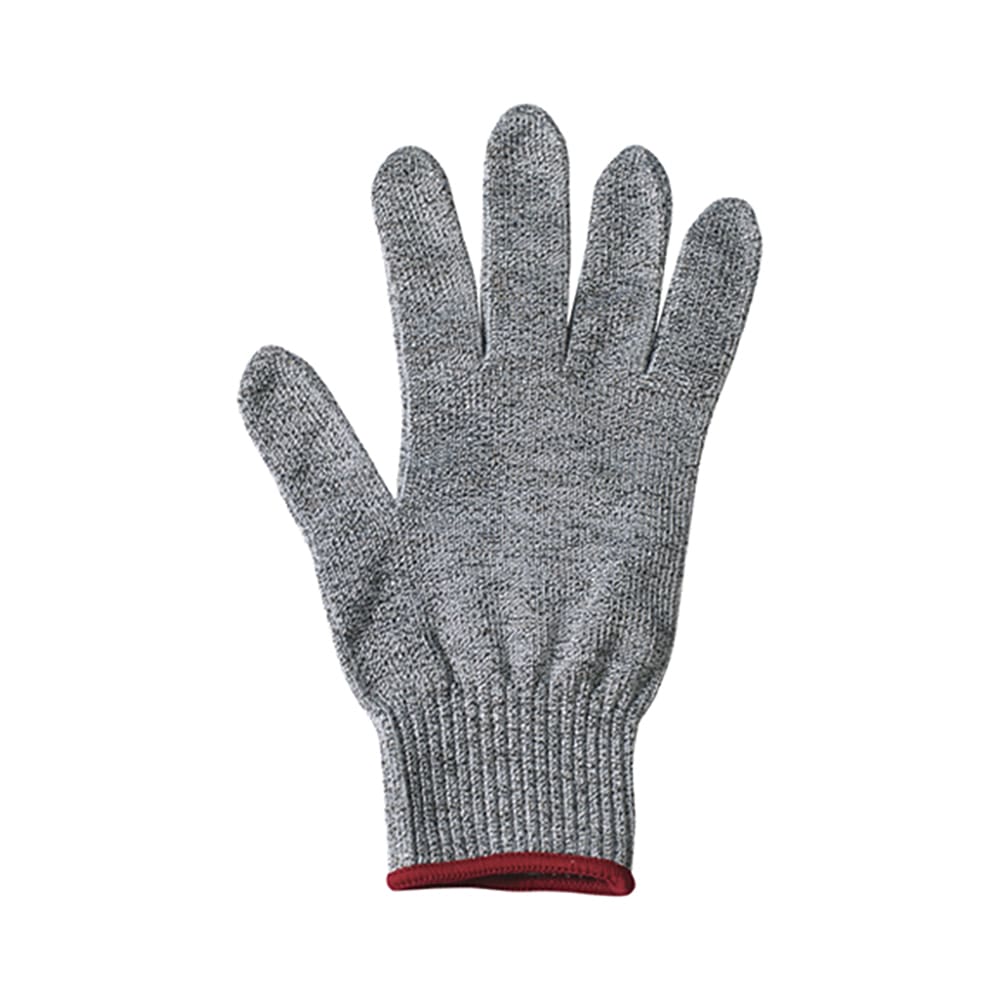 Winco GCRA-S Small Cut Resistant Glove - Blended Material, Gray w/ Red Wrist Band