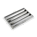 Winco HFS1625 Hood Baffle Filter - 16"W x 25"L, Stainless thumbnail 2