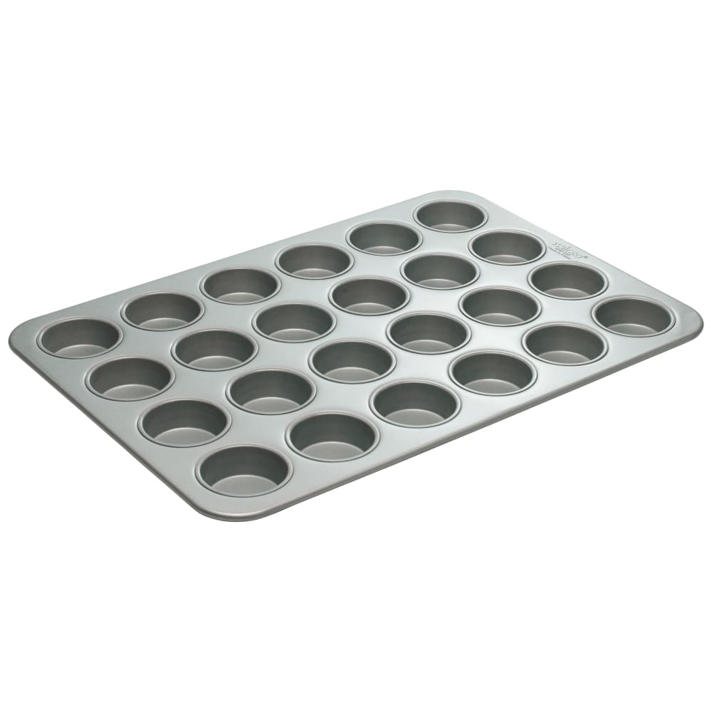 Winco HMF-24F 24 Compartment Texas Muffin Pan, Silicone Glazed Aluminized Steel