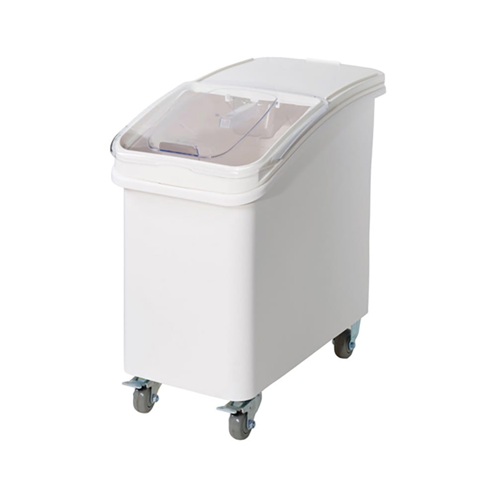 Winco IB-27 Ingredient Bin - 27 Gallon Capacity, Clear Lid/White Base