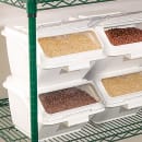 Winco IB-5S Shelf Ingredient Bin - 5 Gallon Capacity, Clear Lid/White Base thumbnail 2