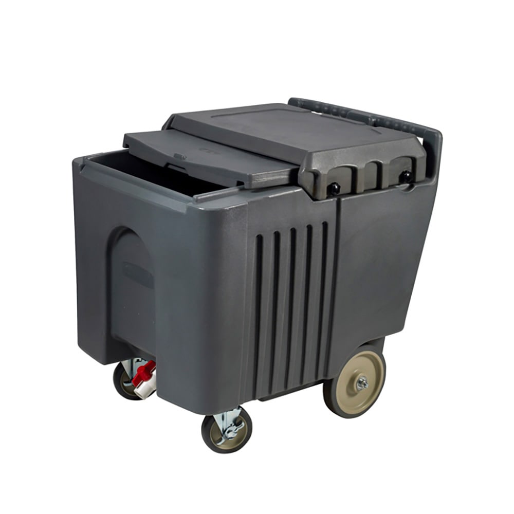Winco IIC-29 125 lb Insulated Mobile Ice Caddy - Plastic, Gray