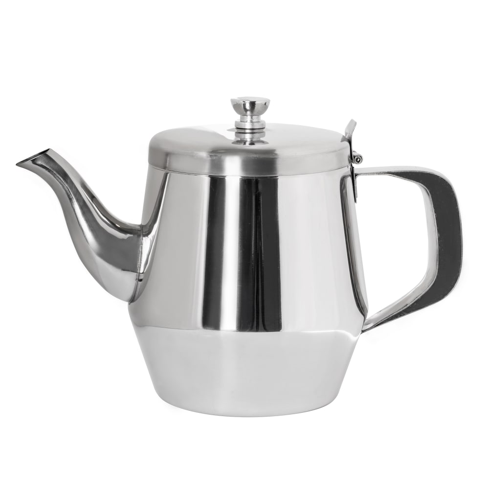 Winco JB2932 32 oz Teapot w/ Gooseneck - Stainless Steel, Mirror Finish