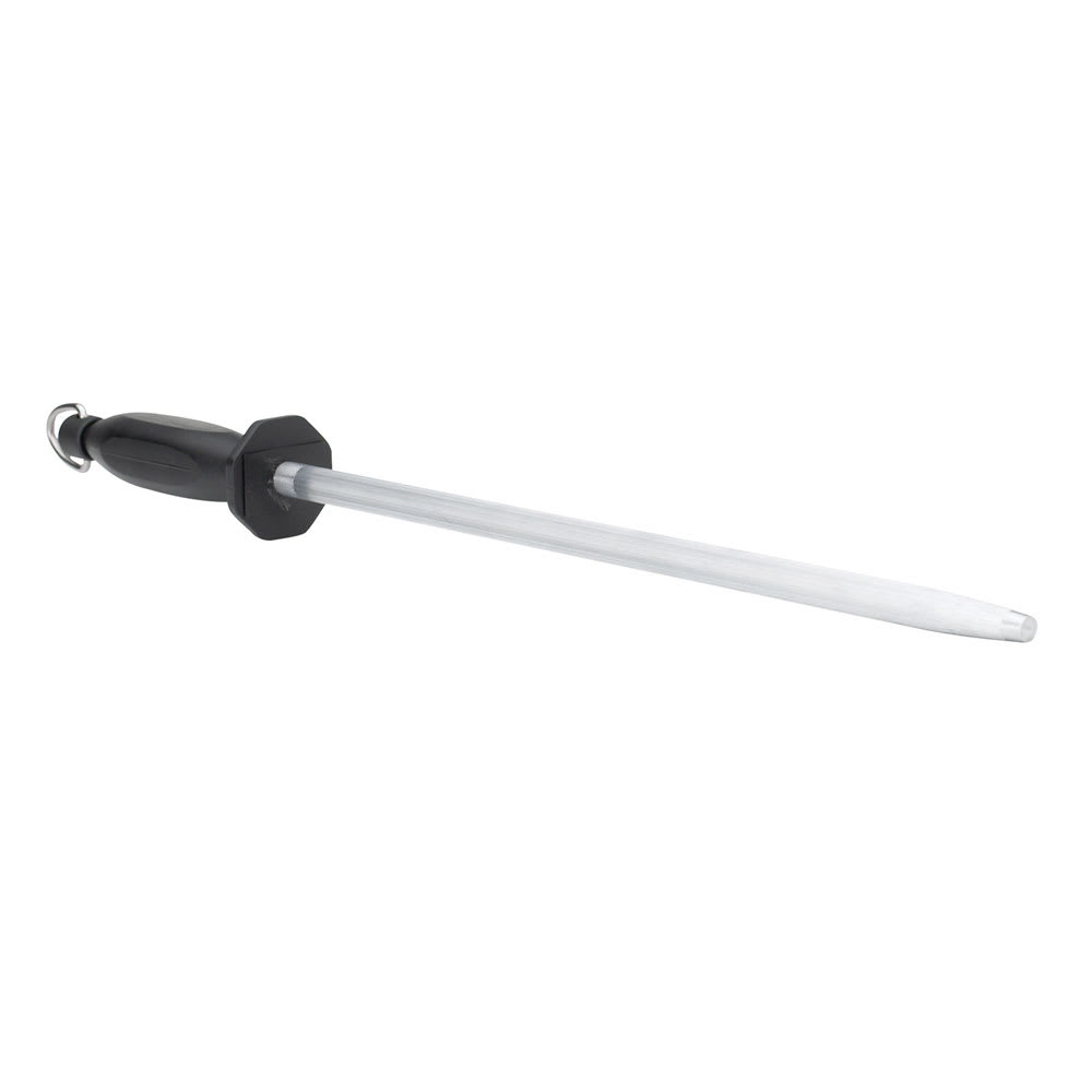 Winco K-34S 14" Round Premium Sharpening Steel w/ Ergonomic Polypropylene Handle