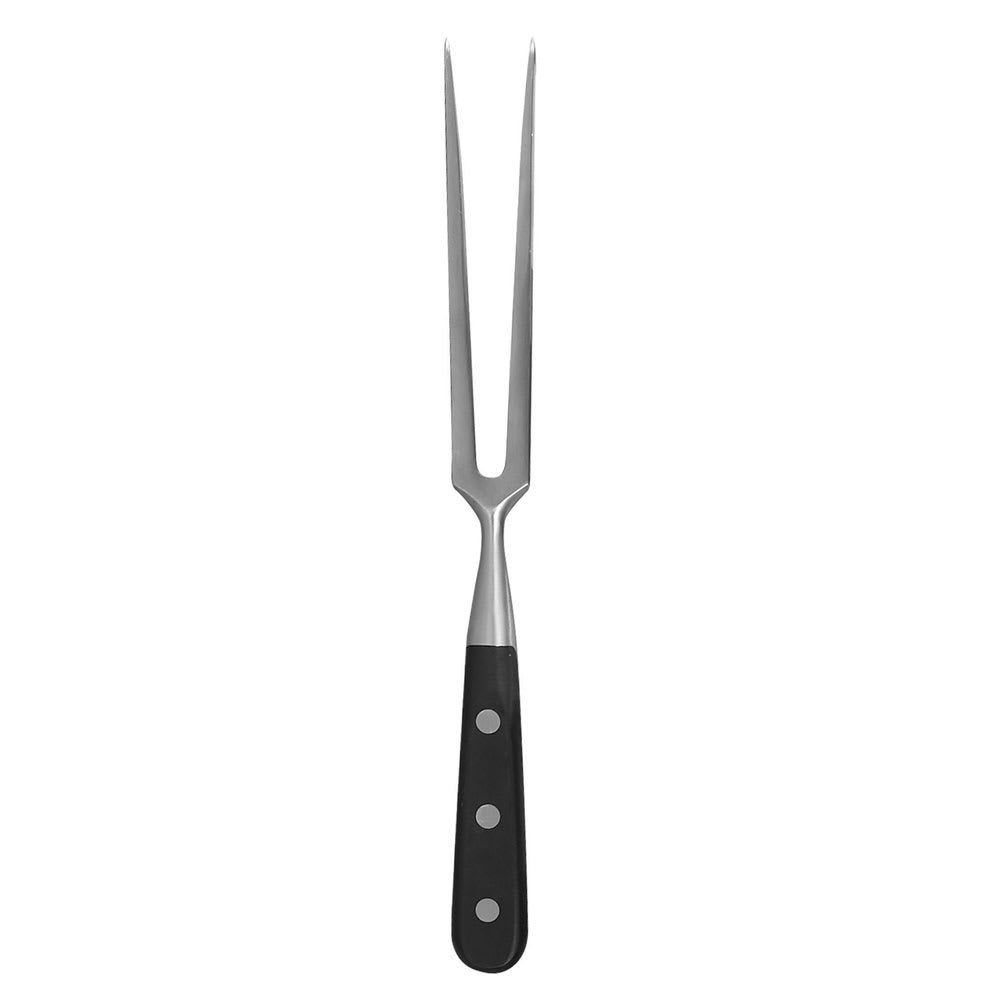 Winco KFP-71 7" Carving Fork, 1 Piece Full Tang, Forged Carbon Steel, POM Handle