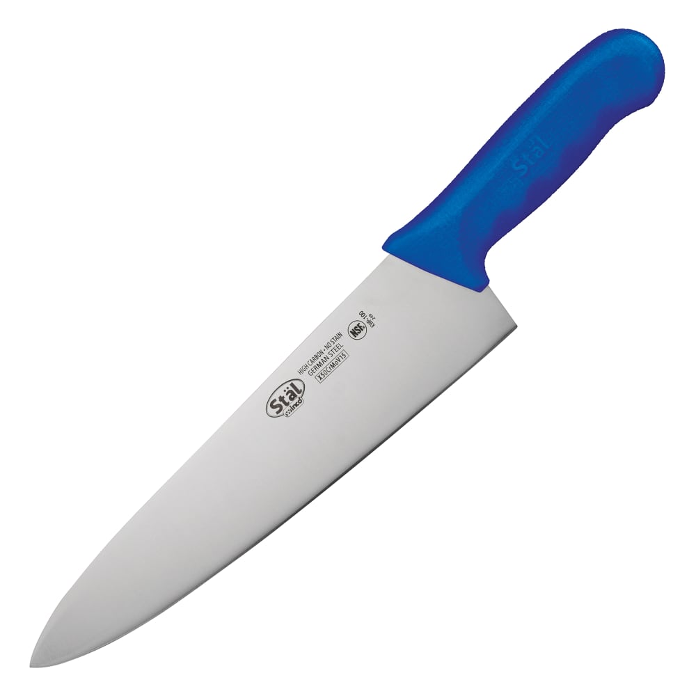 Winco KWP-100U Chef's Knife w/ 10" Blade, Blue Fibrox® Nylon Handle