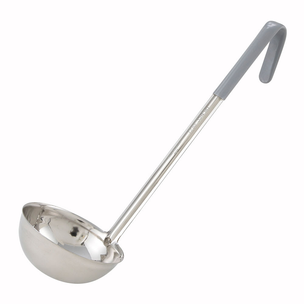 Winco LDC-12 12 oz Ladle - Stainless Steel, Gray Handle