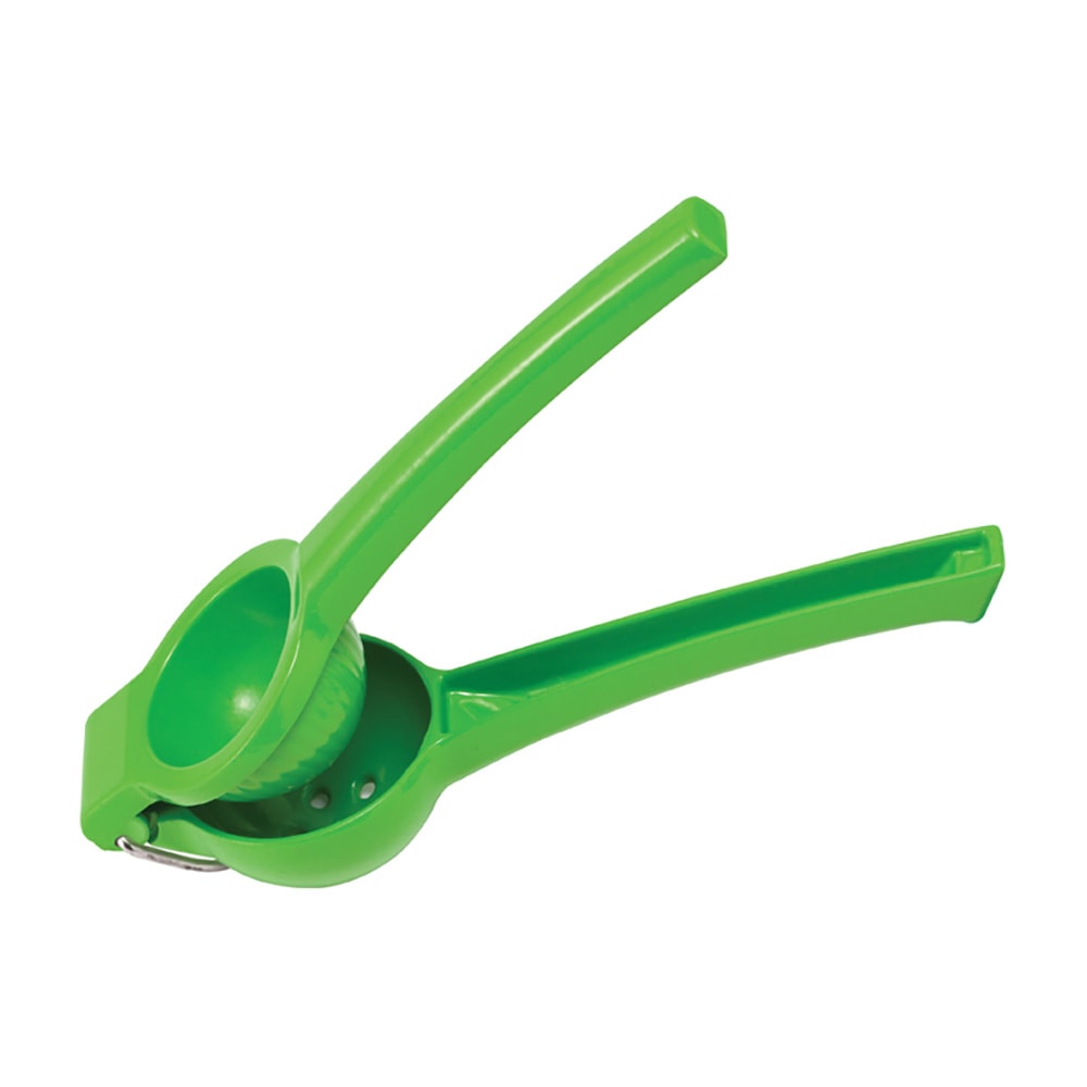 Winco LS-8G 8" Handheld Lime Squeezer - Aluminum, Green