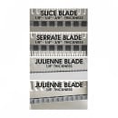 Winco MDL-4P Mandoline Slicer Set w/ (4) Slice Setting - Stainless Steel Blades, Plastic Frame, Black thumbnail 2