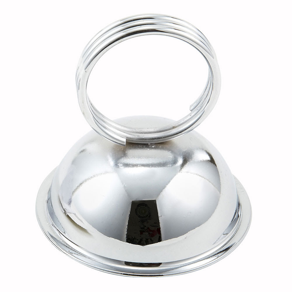 Winco MH-2 2 1/2" Tabletop Menu Card Holder - Stainless