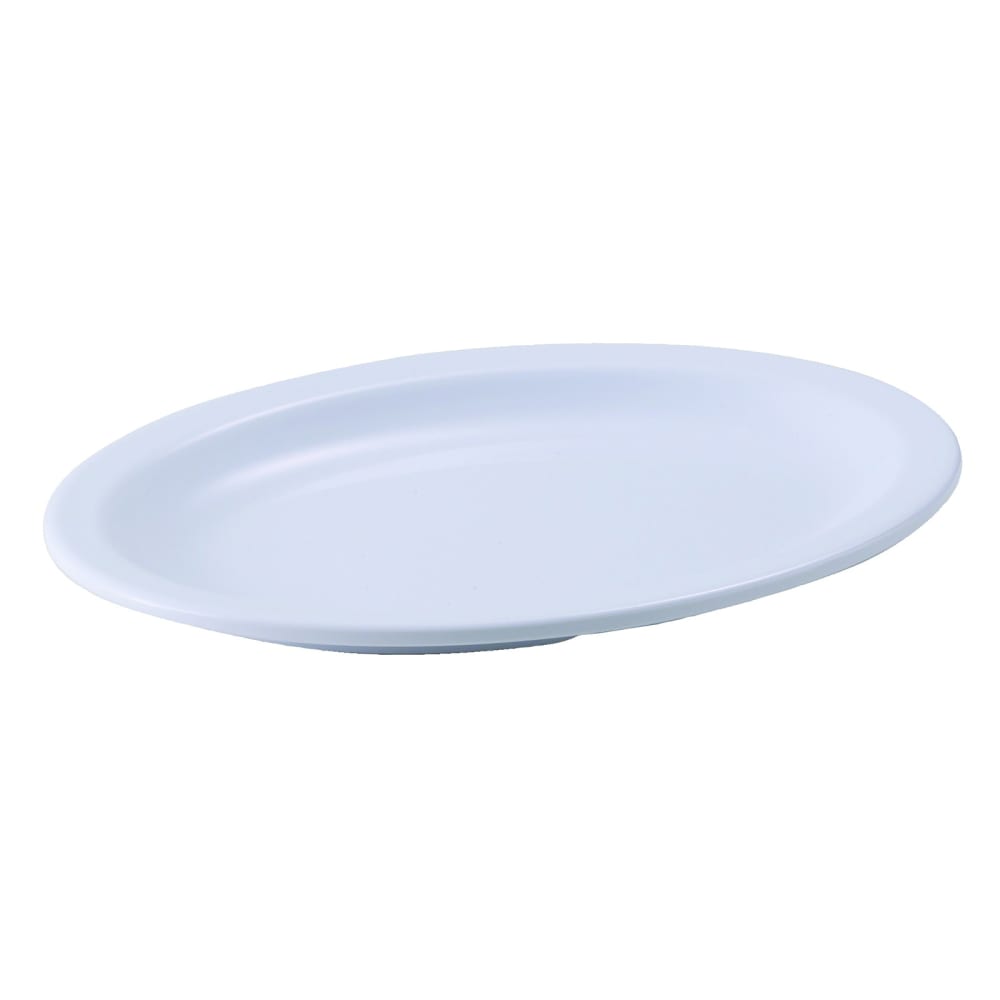 Winco MMPO-96W 9-3/4" x 6-3/4" Oval Platter -Melamine, White