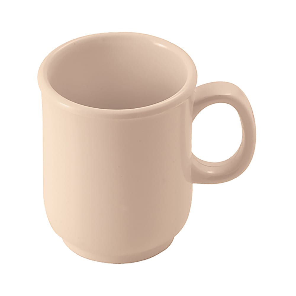Winco MMU-8 8 oz Melamine Bulbous Mug, Tan