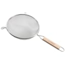 Winco MS3A-8S 8" Round Strainer w/ Single Fine Mesh & Flat Wooden Handle thumbnail 2