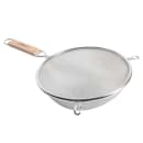 Winco MS3A-8S 8" Round Strainer w/ Single Fine Mesh & Flat Wooden Handle thumbnail 3