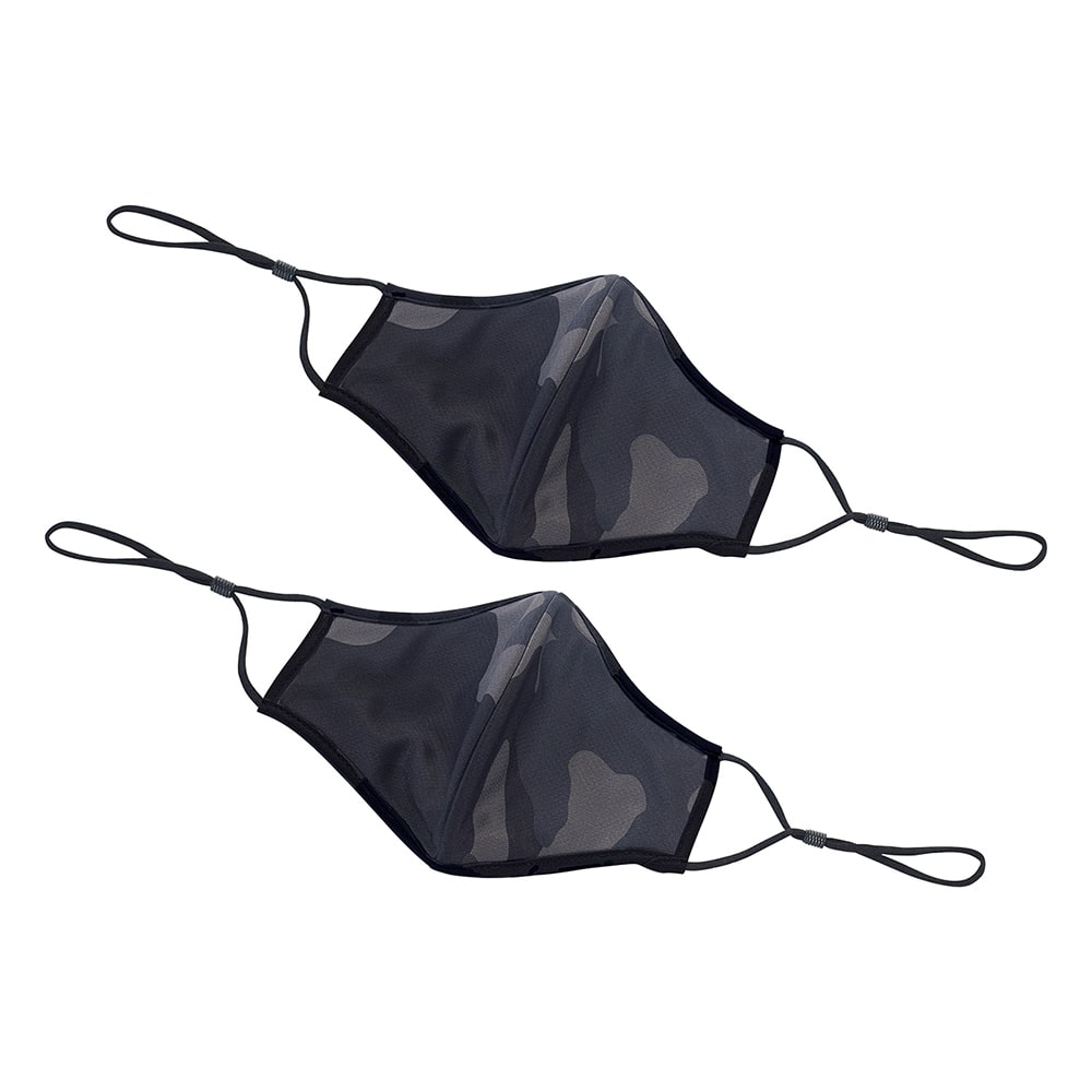 Winco MSK-3ML M/L Reusable Face Masks w/ Adjustable Clip - 7 1/4" x 5 1/2", Cotton/Poly, Camo