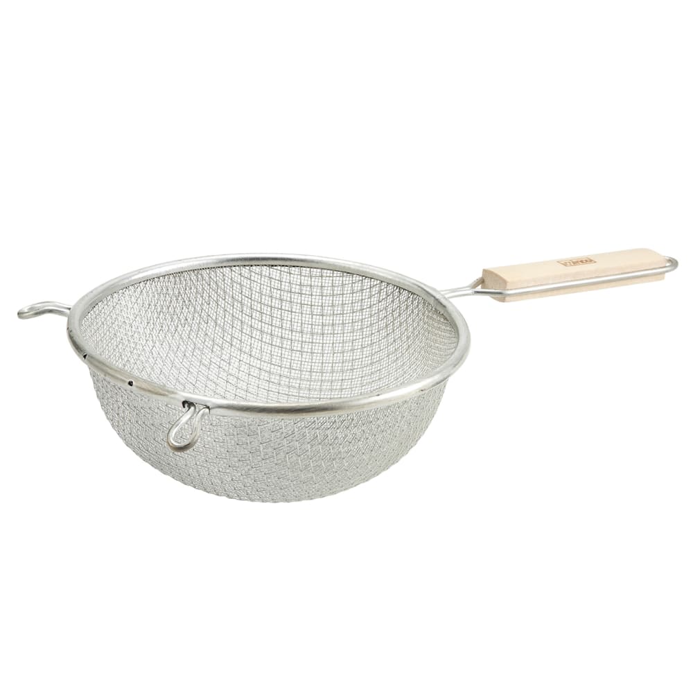 Winco MST-8D 8" Medium Mesh Strainer w/ 6 1/2"L Handle, Tinned