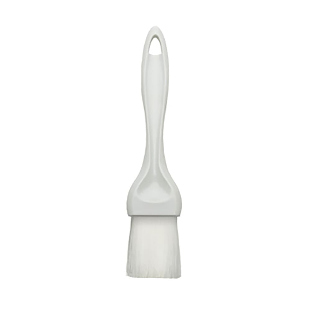 Winco NB-15 1 1/2" Flat Pastry Brush w/ Nylon Bristles & White Plastic Handle