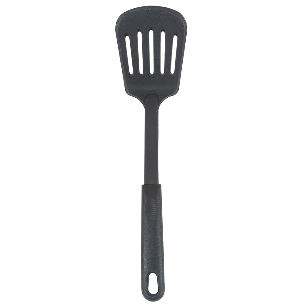 Winco NC-WS Slotted Nylon Spatula, Wide Blade, Black