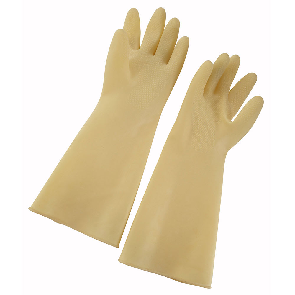 Winco NLG-816 Small Natural Latex Gloves, 8 1/2 x 16", Ivory