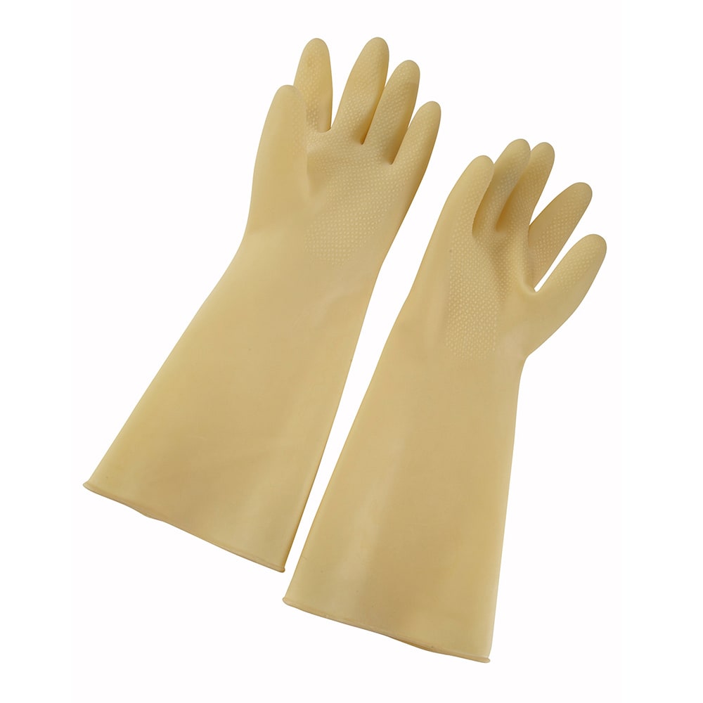 Winco NLG-916 Medium Latex Gloves, Yellow