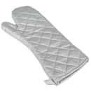 Winco OMS-17 17" Conventional Oven Mitt - Cotton, Gray thumbnail 2