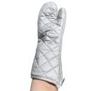 Winco OMS-17 17" Conventional Oven Mitt - Cotton, Gray thumbnail 4