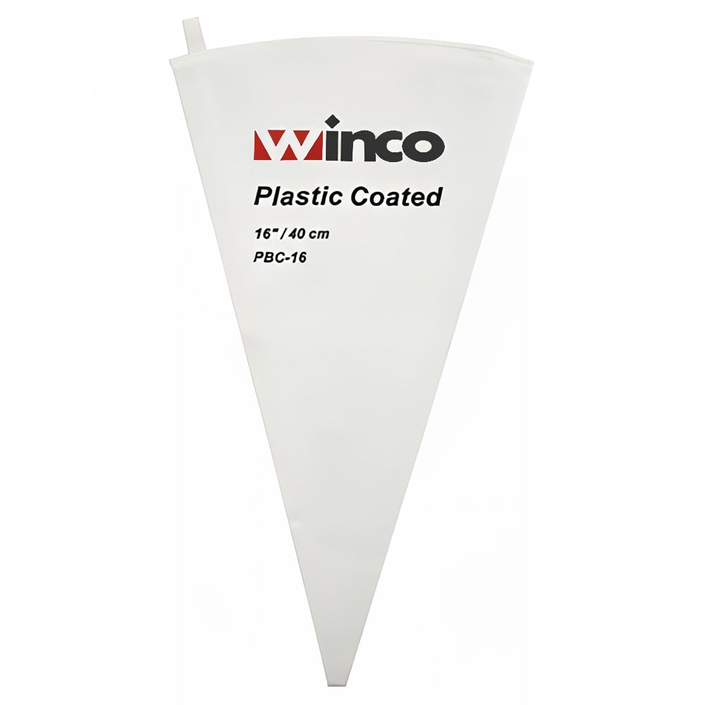 Winco PBC-16 16" Pastry Bag w/ Cotton Exterior & Plastic Coated Interior