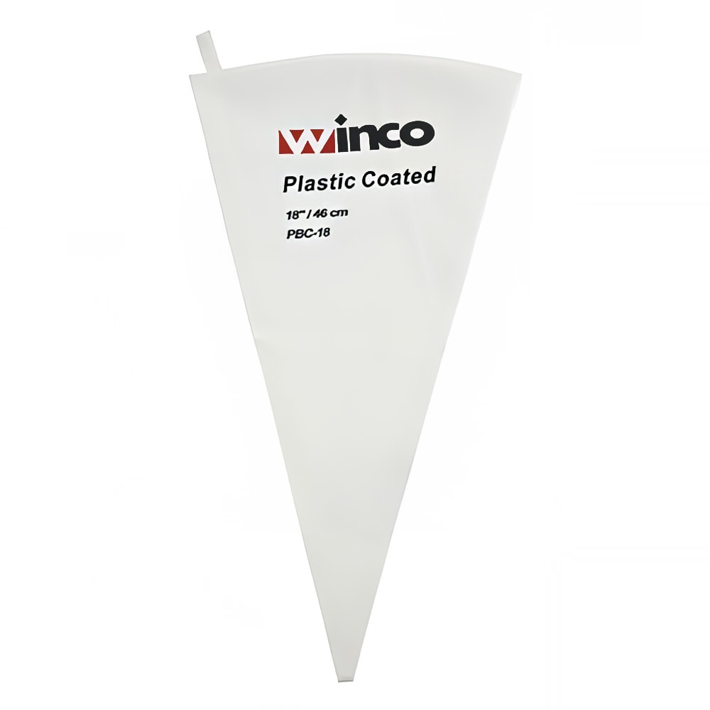 Winco PBC-18 18" Pastry Bag w/ Cotton Exterior, Plastic Coated Interior