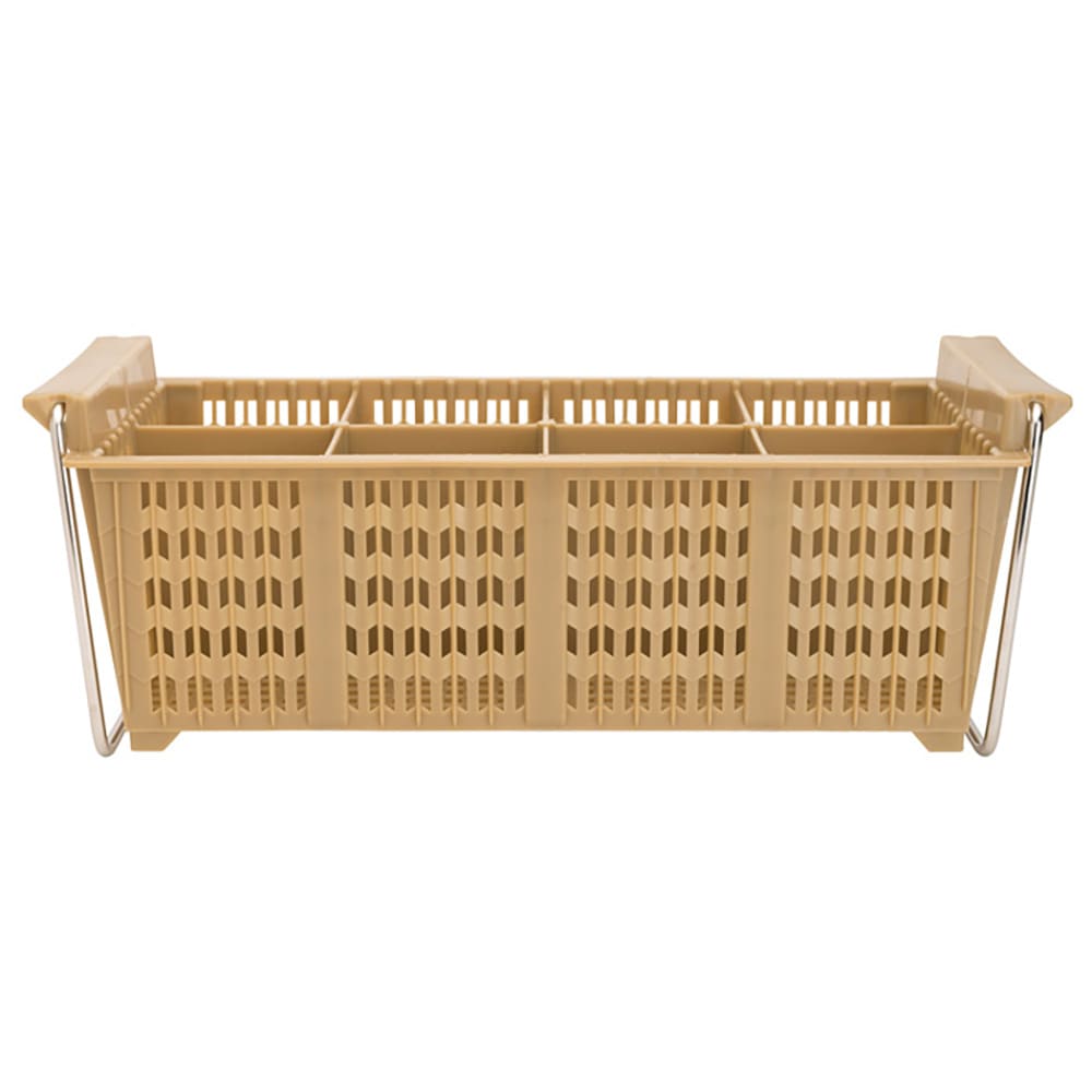 Winco PCB-8 8 Compartment Cutlery Basket w/ Handle, 17 x 8 x 6"