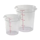 Winco PCRC-1 1 qt Round Storage Container - Polycarbonate, Clear thumbnail 2