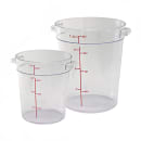 Winco PCRC-2 2 qt Round Food Storage Container - Polycarbonate, Clear thumbnail 2