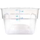 Winco PCSC-12C 12 qt Square Food Storage Container, Polycarbonate, Clear thumbnail 3