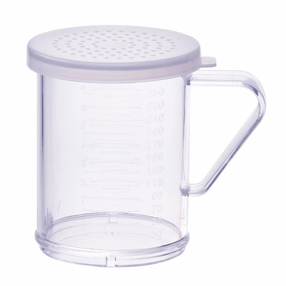 Winco PDG-10CM 10 oz Shaker/Dredge w/ Handle, Polycarbonate