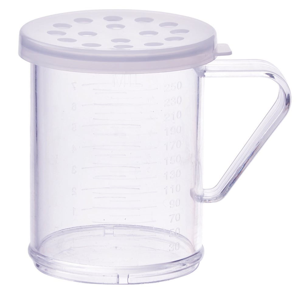 Winco PDG-10CXL 10 oz Shaker/Dredge w/ Handle, Polycarbonate