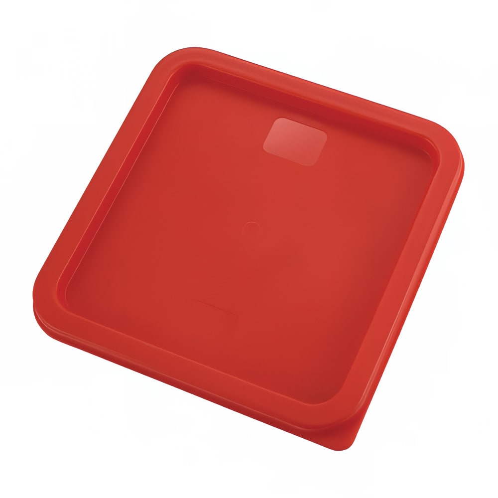 Winco PECC68 Square Cover for 6 & 8 qt Storage Containers, Polyethylene, Red