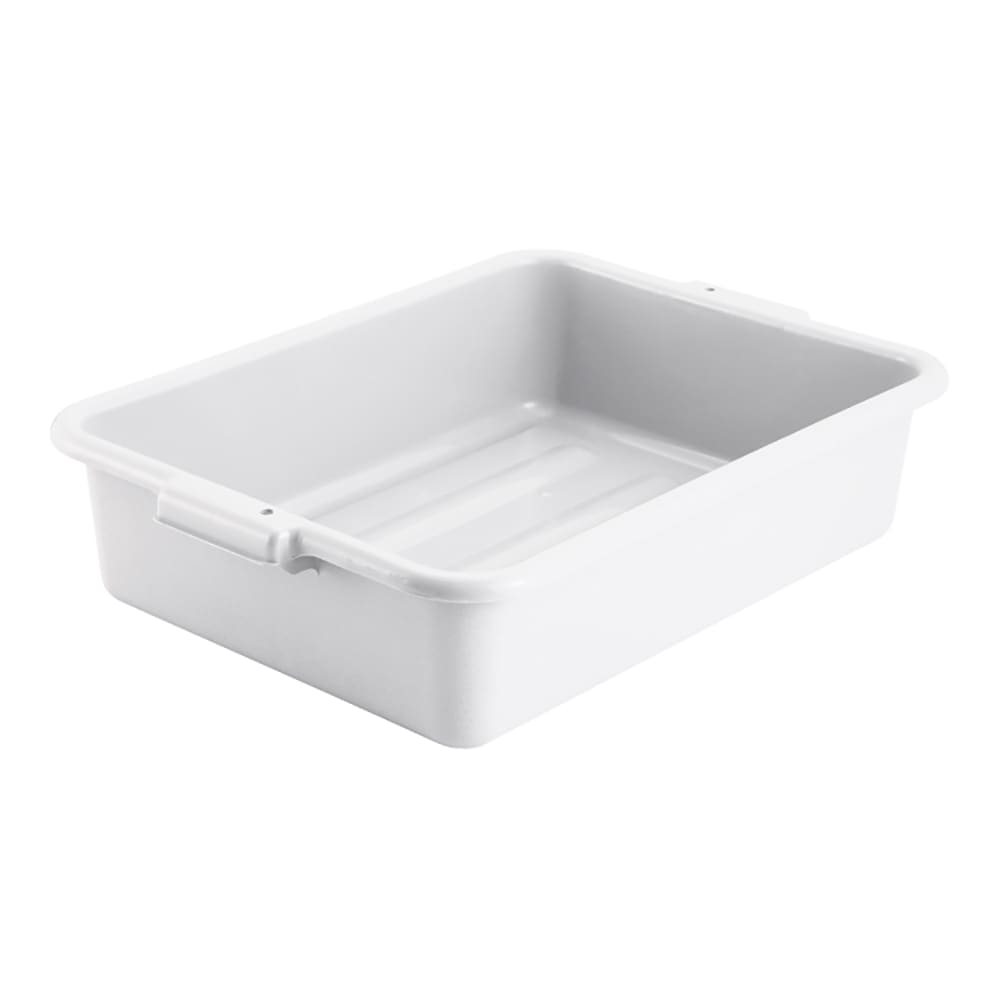 Winco PL-5W Bus Box - 20 1/4" x 15 1/2" x 5", White