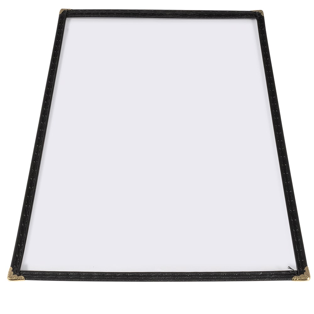 Winco PMC-14K Single Menu Cover, 8 1/2 x 14", Black