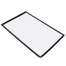 Winco PMC-14K Single Menu Cover, 8 1/2 x 14", Black thumbnail 2