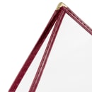 Winco PMC-14U Single Menu Cover, 8 1/2 x 14", Burgundy thumbnail 6