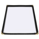 Winco PMC-5K Single Menu Cover, 5 1/2 x 8 1/2", Black thumbnail 3