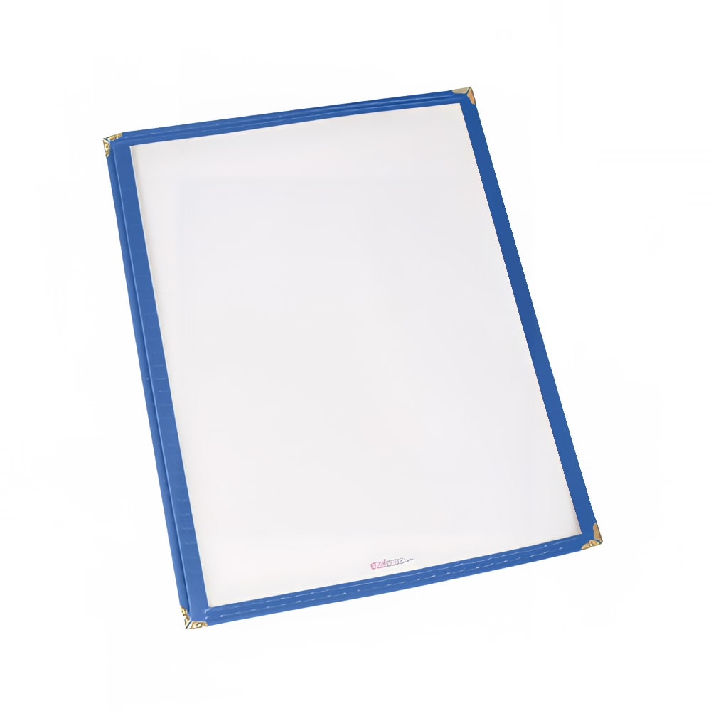 Winco PMC-9B Single Menu Cover, 9 1/2 x 12", Blue