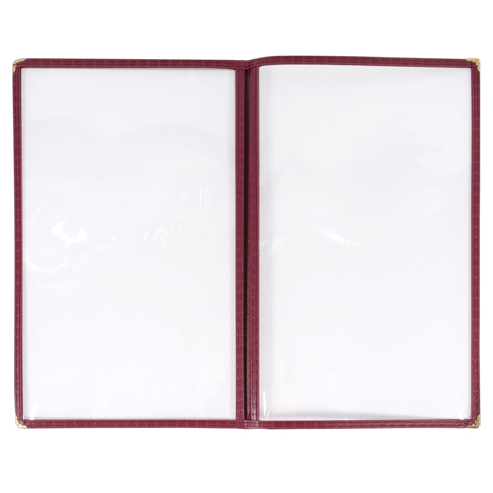 Winco PMCD-14U Double Fold Menu Cover, 8 1/2 x 14", Burgundy