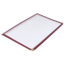 Winco PMCD-14U Double Fold Menu Cover, 8 1/2 x 14", Burgundy thumbnail 2