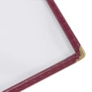 Winco PMCD-14U Double Fold Menu Cover, 8 1/2 x 14", Burgundy thumbnail 4