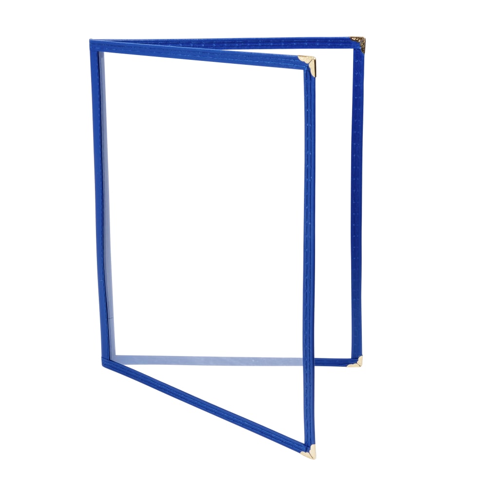 Winco PMCD-9B Double Fold Menu Cover, 9 1/2 x 12", Blue