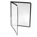Winco PMCD-9K Double Fold Menu Cover, 9 1/2 x 12", Black thumbnail 2