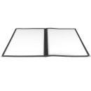 Winco PMCD-9K Double Fold Menu Cover, 9 1/2 x 12", Black thumbnail 5