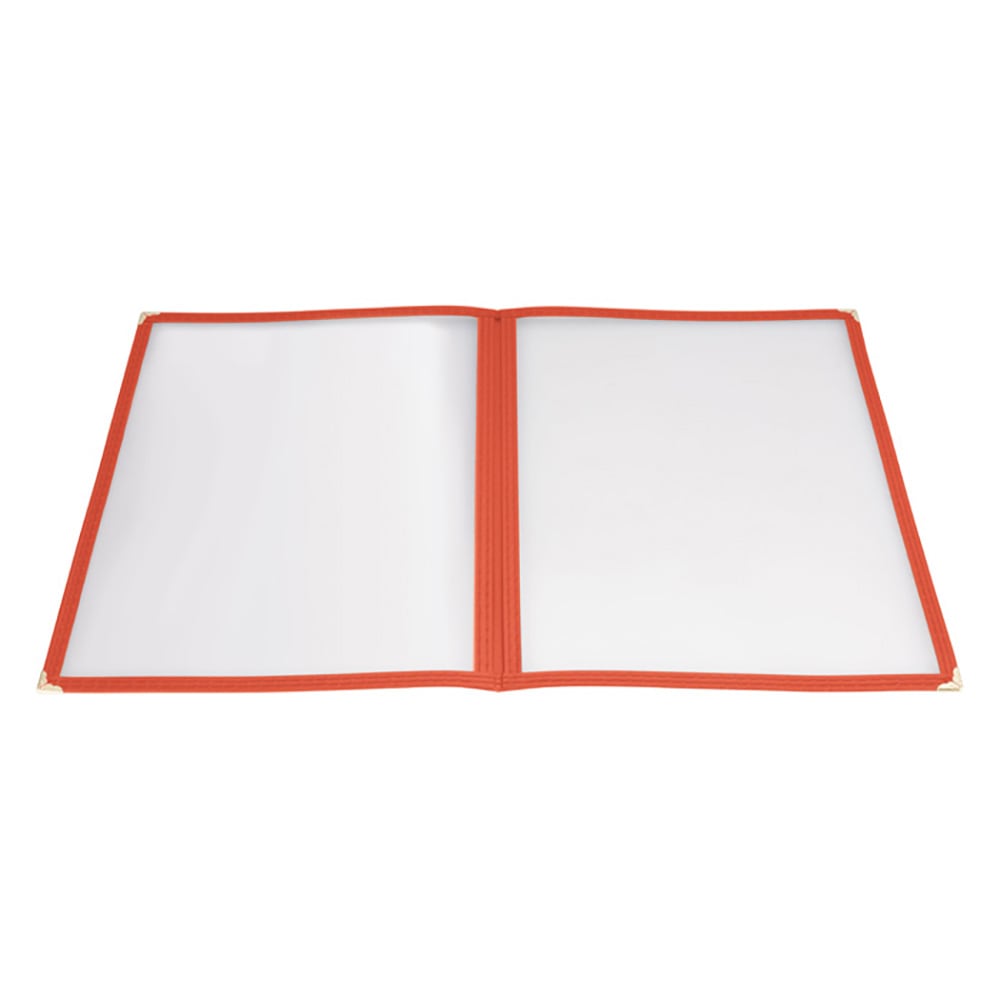 Winco PMCD-9R Double Fold Menu Cover, 9 1/2 x 12", Red